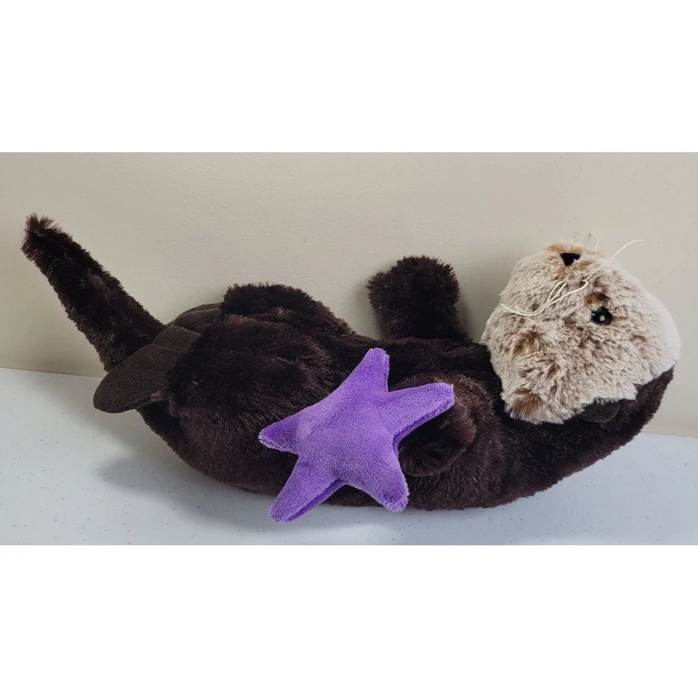 Sea Otter Aurora Destination Nation Plush‎ Starfish Brown Stuffed Animal Toy 15
